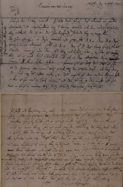 Letter from Leopold Mozart Informing J.J. Lotter of the Birth of His Son, Amadeus Mozart, 9th February 1756 by Leopold Mozart